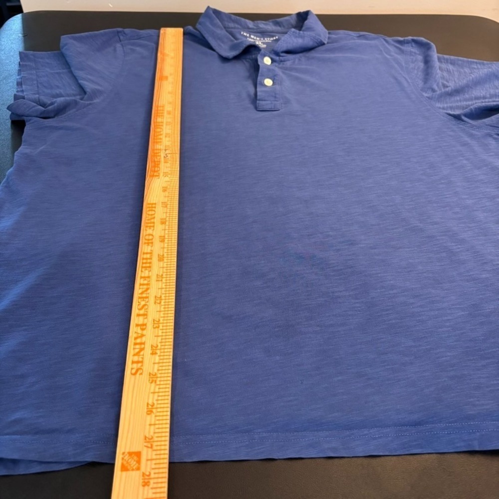 bloomingdales The Mens Store Blue 100% Cotton Short Sleeve Polo Top XL Classic - Picture 8 of 9